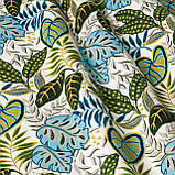 Римська штора тканина з тефлоновим просоченням Туреччина візерунок бежевого червоного і блакитного кольору 071294v1 з доставкою, фото 2