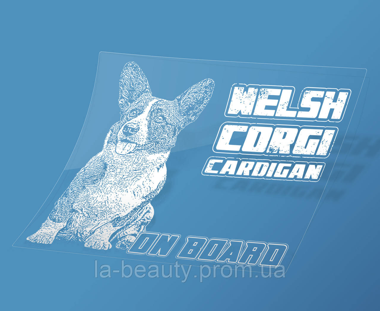 Наклейка на авто/авто Вельш коргі кардиган на борту (Welsh Corgi Cardigan on Board)