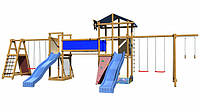 Детская спортивная деревянная площадка SportBaby-13, размер 3,15х 4 х 9.6 м