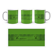 Кухоль GeekLand Minecraft Майнкрафт Кріпер Зелена смуга MС.02.372