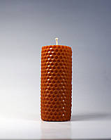 Свеча из пчелиного воска 45*100 мм. Оранжевый.