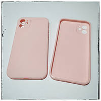 Тонкий матовый чехол бампер для айфон iPhone 11 Розовый