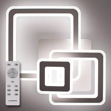 Стельовий світильник світлодіодний з пультом ДУ LUMINARIA TRIPLEX SQUARE 124W S700/600 WHITE/WHITE 220V IP20