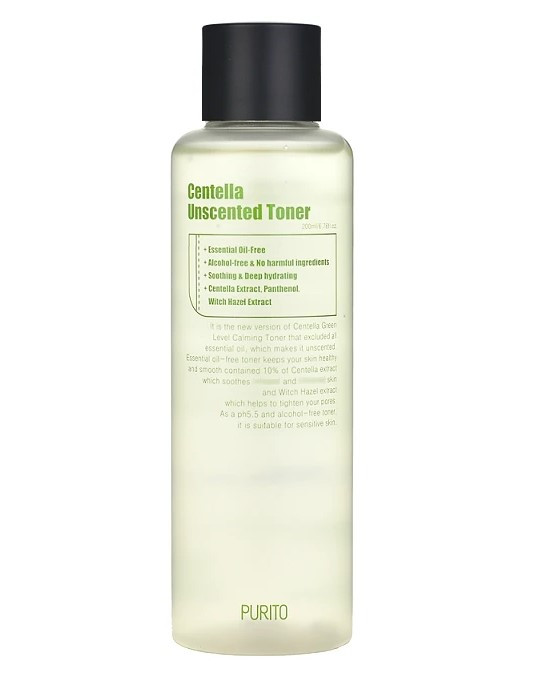 Тонер для чутливої шкіри Purito Centella Unscented Toner 200 мл