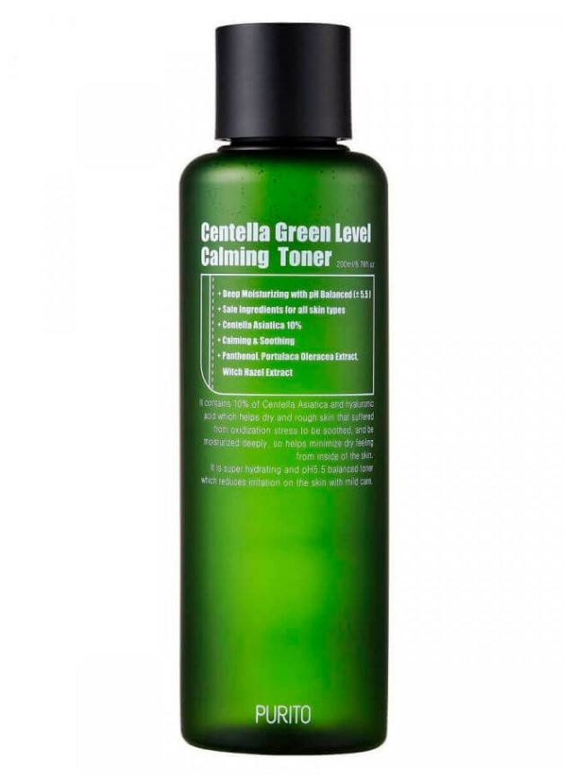 Зволожувальний тонер з екстрактом центели Purito Centella Green Level Calming Toner 200 мл