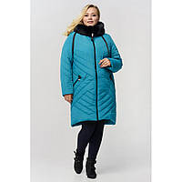 Зимняя куртка «Валерия» большого размера с 52 по 64 PoliNika,цвет волна