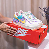 Цветные кроссовки Nike Air Force 1 Shadow Pastel. Женские кроссовки Найк Аир Форсе разноцветные.