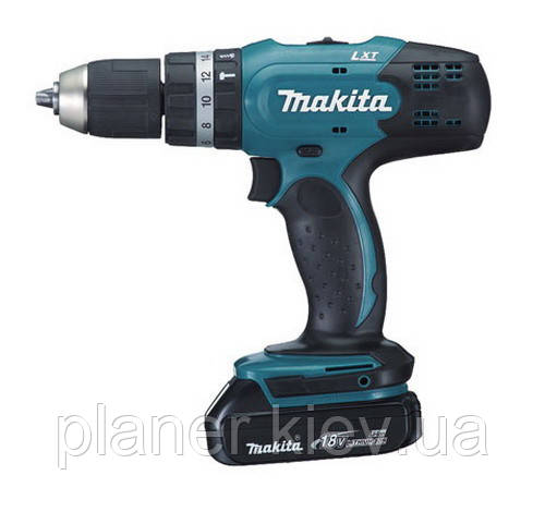 Акумуляторний дриль ударної дії — шурупокрут Makita BHP453SHE, фото 1