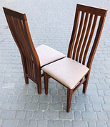 Стілець обідній дерев'яний для вітальні, їдальні, кухні колір горіх К-110 OLB