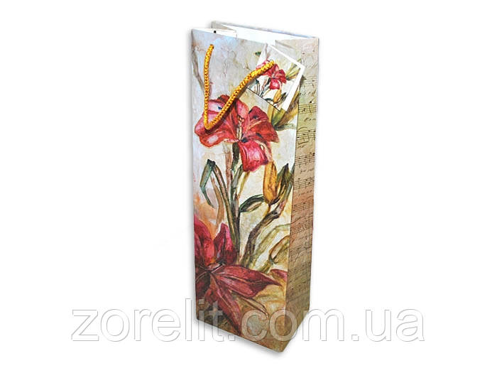 Пакет для пляшки лілії