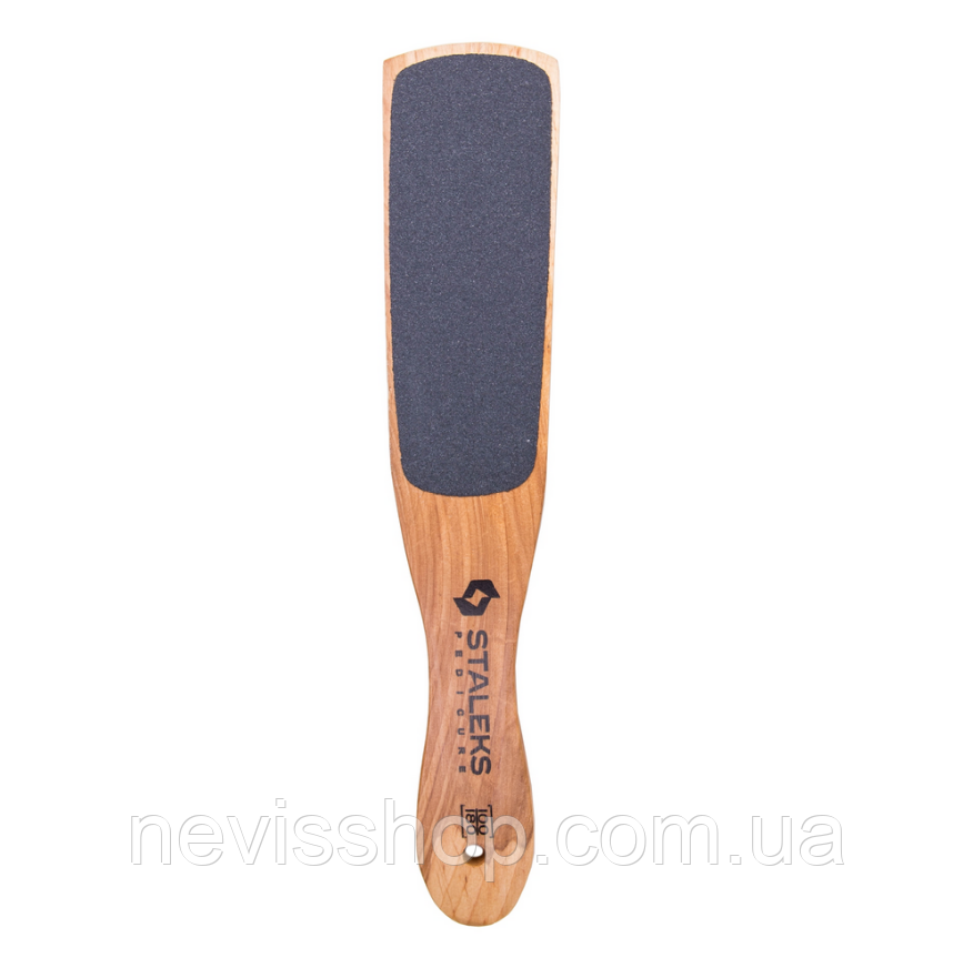Терка для стоп дерев'яна Staleks Beauty&Care 10 type 2 100/180, ABC 10/2  вигнута