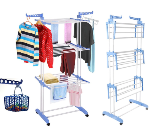Складана сушарка для білизни Garment Rack With Wheels