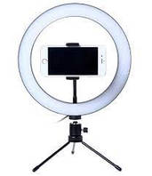 Лампа кругла для фото 26 см з триногою 18 см для професійної зйомки + Подарунок, фото 1