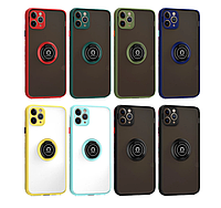 Матовий чохол із кільцем і магнітом RING CASE 3В1 на телефон Samsung A02/ Самсунг А02