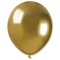 Шары латексные хром золото, воздушные шары 13 см 5" для фотозоны комплект 5 шт Gemar Италия