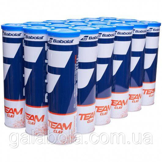 М'ячі тенісні для ґрунту Babolat Team Clay X4 502080/113 (коробка 18 банок), фото 1