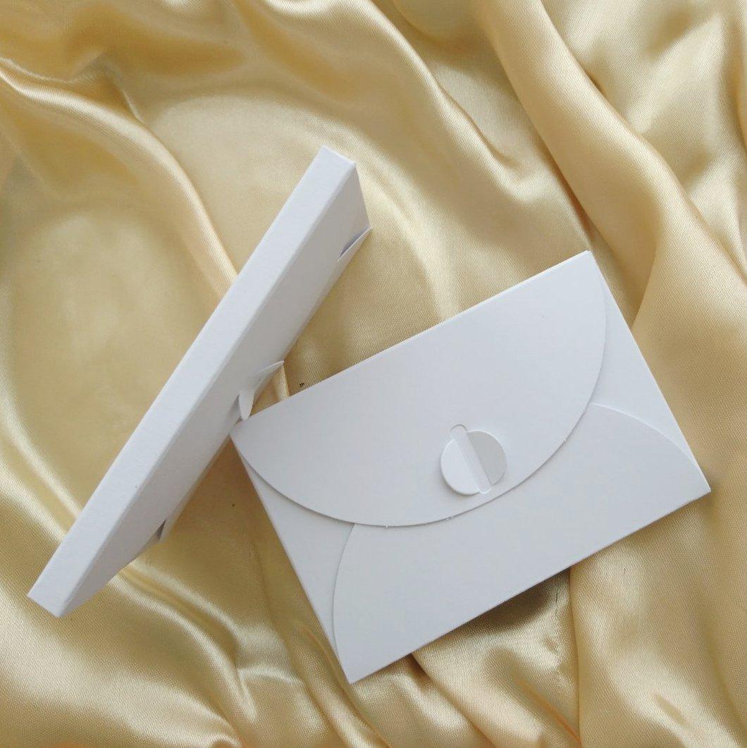 Подарунковий конверт-коробочка 60х90х8 мм з кольорового дизайнерського картону