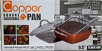 Сковорода сотейник Copper Deep Frypan RL CD 24см фритюрн.пароварка