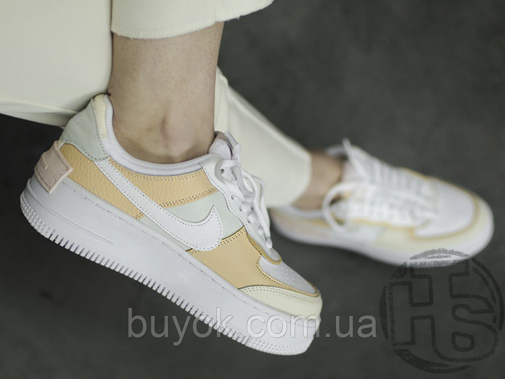 Жіночі кросівки Nike Air Force 1 Shadow Spruce Aura White Beige Rose CK3172-002 36