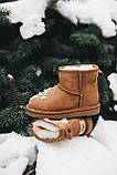 Дитячі зимові чоботи уггі UGG Classic Mini Suede Chestnut (Дитячі Угг Класик Міні замша каштан) 1016222, фото 6
