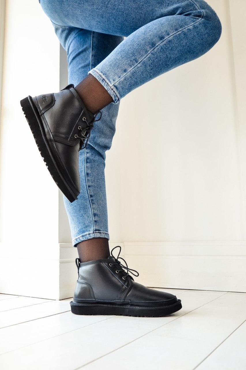 Жіночі черевики UGG Neumel Leather Black кожа 3236, фото 1