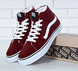 Жіночі зимові кеди Vans Old Skool SK8 Hi Winter Bordo (с мехом) VA38GEU64, фото 10