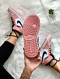 Жіночі кросівки Air Jordan 1 Mid Pink Quartz 555112-603, фото 4