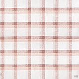 Скатертина квадратна бавовна тефлонова водовідштовхувальна гідрофобна просочення квіти на коричнево-сірому тлі, фото 3