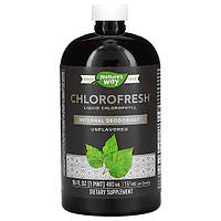 Хлорофіл без смакових добавок / Chlorofresh, Chlorophyll Liquid, Unflavored, 480 ml, nature's Way