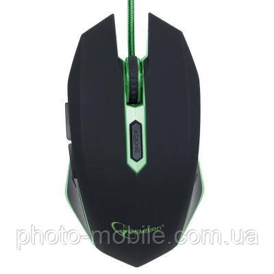 Комп'ютерна мишка Gembird Green, Optical, USB, 2400 dpi, Gaming