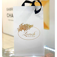 🌹Подарунковий білий картонний пакет для троянди в колбі Lerosh 27 см (18*19*28,5 см)