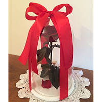 🌹Прикраса атласною стрічкою для троянди в колбі