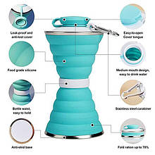 Силіконова пляшка складана folding travel water cup 9588