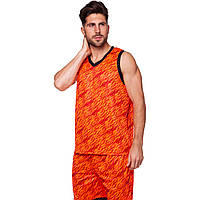 Форма баскетбольная мужская Lingo Camo оранжевая LD-8003, 160-165 см: Gsport