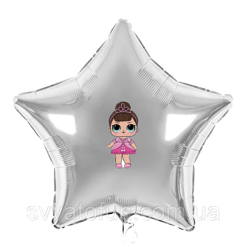Наклейка на фольгований куля 18" ЛОЛ Fancy 13*6,5 см