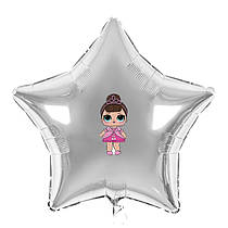 Наклейка для фольгованих кульок 18" "ЛОЛ Fancy" 13х6,5 см