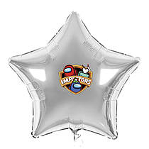 Наклейка для фольгованих кульок 18" "Among US Impostors" 10х11 см