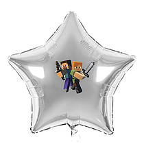 Наклейка для фольгованих кульок 18" "Майнкрафт" 12х13 см