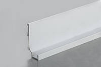 Профиль L образный для фасадов без ручек (ФБР) с пазом под LED-подсветку L=5950 мм белый (цена за 1 пог.м)