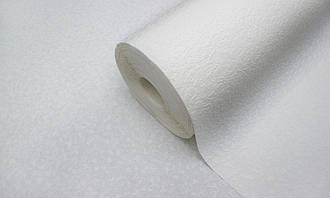 Вінілові шпалери під фарбування, Метрові білі флізелінові шпалери Vinil LS Гр. 37 СА-77 (1,06х10,05м)