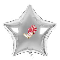 Наклейка для фольгованих кульок 18" "Happy Valentine’s Day" 8х12 см