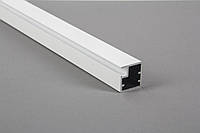 Фасадный алюминиевый рамочный профиль для мебельных фасадов М1N длина 5,95м белый (цена 1пог.м)