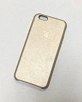 Кожаный чехол для iPhone 6, 6s, Золотой.