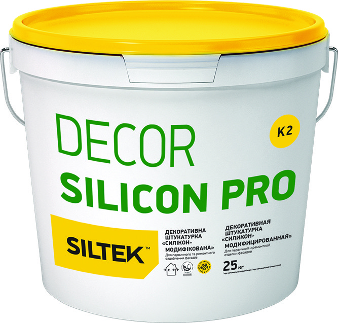 Штукатурка декоративна силіконова (1,5 мм)  DECOR SILICON PRO «КАМІНЦЕВА» база DА (25 кг)