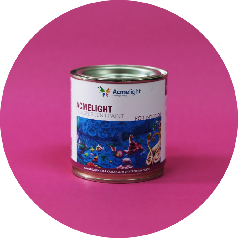 Acmelight Fluorescent paint for Interior для декорування інтер'єрів 0,25 л, фото 1