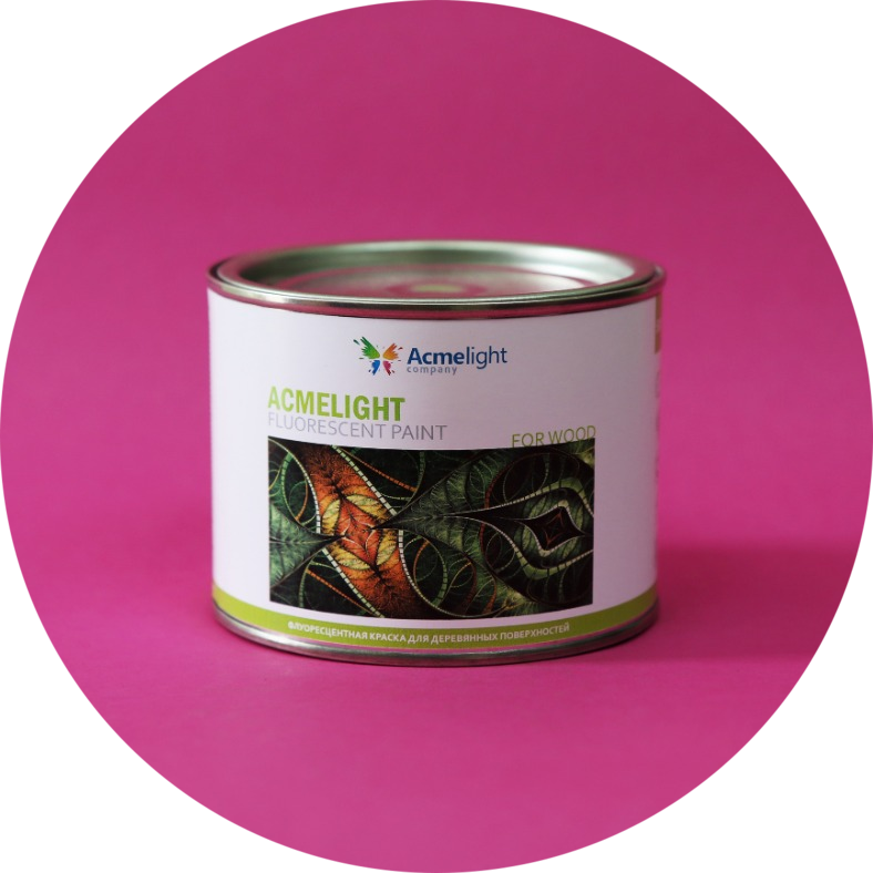 Acmelight Fluorescent paint for Wood для дерев'яних поверхонь 0,5 л, фото 1
