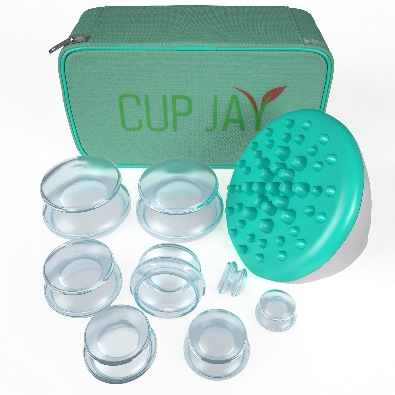 Професійний набір «CupJAY» з 8 банок для вакуумного антицелюлітного масажу всіх зон тіла