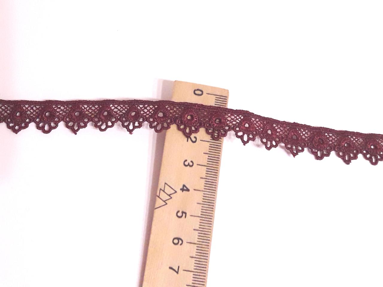 Мереживо макраме бордове 1.5 см.