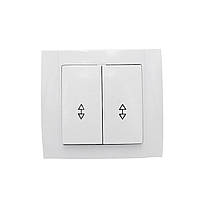 Вимикач подвійний прохідний вбудовуваний Аватар ST 52-1