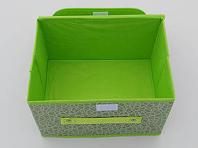 Коробка-органайзер Ш 26 * Д 20 * В 16 см. Колір салатовий для зберігання одягу, взуття або невеликих предметів, фото 3